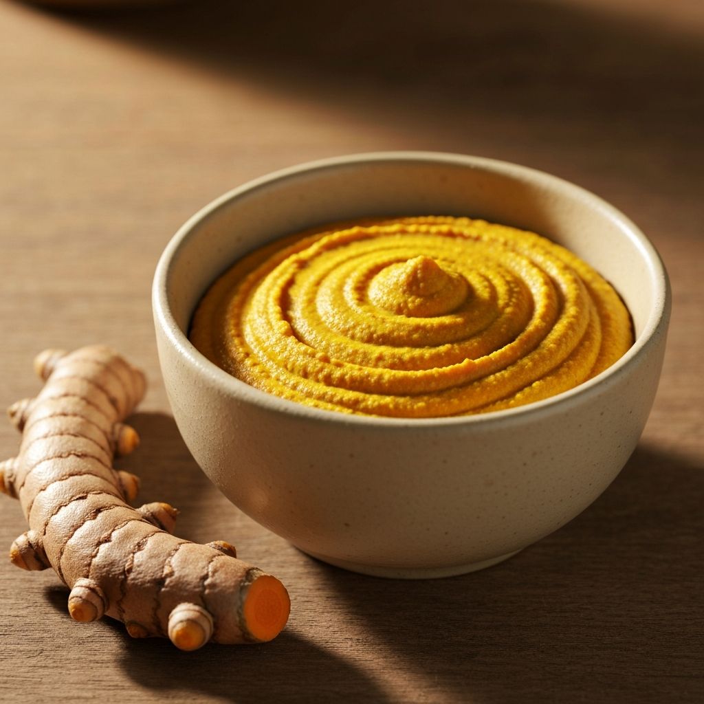 Turmeric paste fresh ground rhizome
