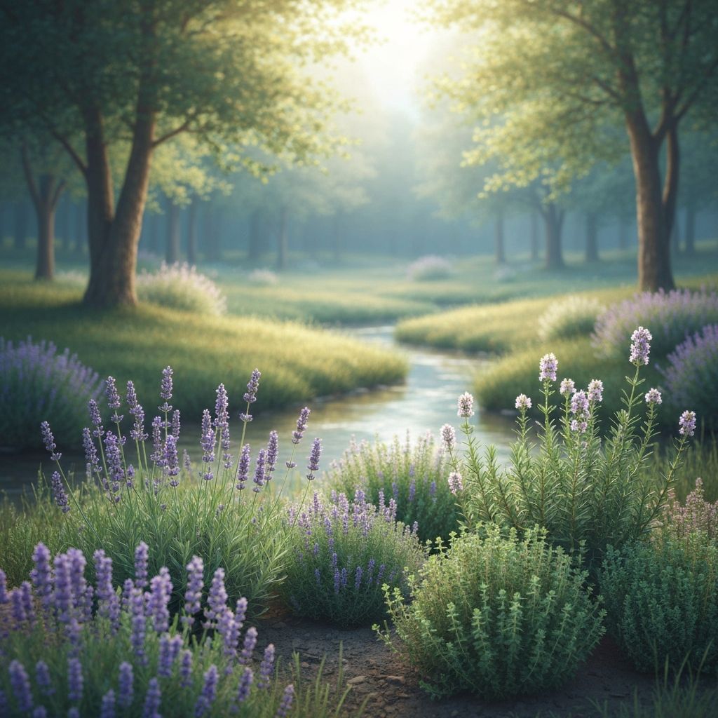 Peaceful nature setting for relaxation